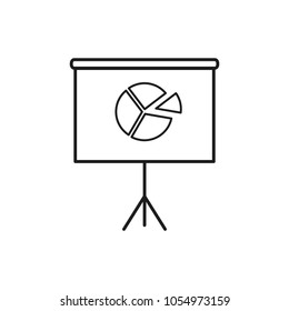 simple diagram chart icon in trendy flat style 
