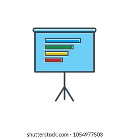 simple diagram chart icon in trendy flat style 