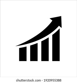 Icono simple de diagrama y gráficos, logotipo aislado en fondo blanco