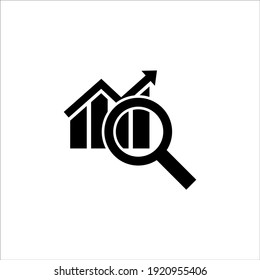 Simple diagram and graphs icon, logo isolated on white background