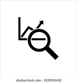 Icono simple de diagrama y gráficos, logotipo aislado en fondo blanco