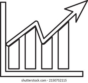Simple diagram and graphs icon, logo isolated on white background.eps
