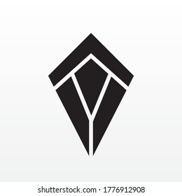 Simple diamond abstract business geometric logo icon design