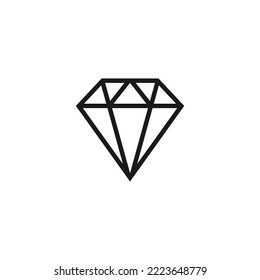 simple diamond icon on white background