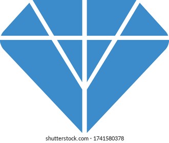 Simple diamond icon (vector illustration)