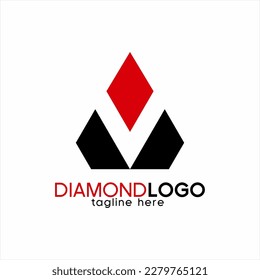 Simple diamond logo design with letter V concept.