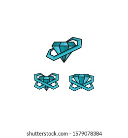 Simple Diamond logo vector with nature tree silhouette icon. shining and bright look glamour, luxury, premium, trendy. Modern vintage style flat design. for supplier and producer, apply to web, mobile