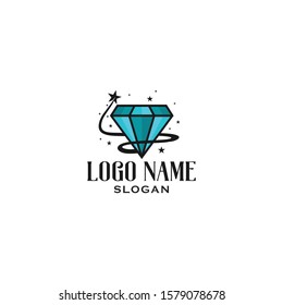 Simple Diamond logo vector with nature tree silhouette icon. shining and bright look glamour, luxury, premium, trendy. Modern vintage style flat design. for supplier and producer, apply to web, mobile