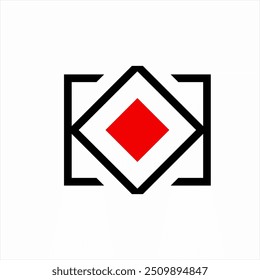Simple diamond poker logo design with EOE letter concept.