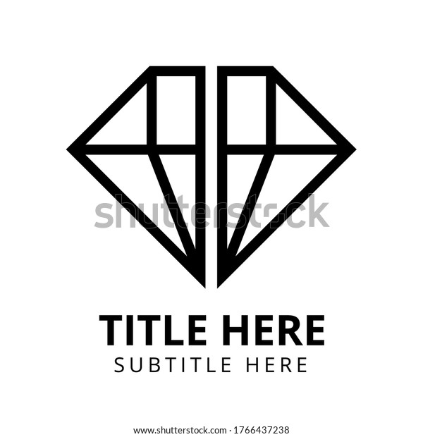 A simple,\
diamond-shaped logo that is divided\
