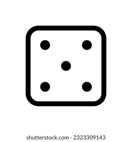 Simple Dice icon. The icon can be used for websites, print templates, presentation templates, illustrations, etc