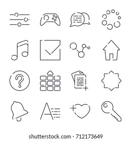 Simple Different Related Vector Line Icons. Icons for sites, apps, programs. Editable Stroke.