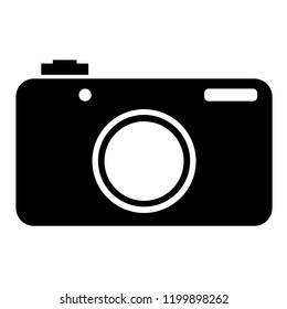 Simple digital camera vector symbol icon