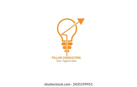 Simple Digital Consult logo concept with light icon
