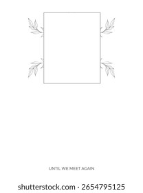 Cartão Funeral Digital Simples. Arquivo do Illustrator em Branco