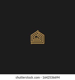 simple digital home vector icon