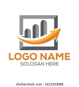 Simple creative abstract investment logo design concept suitable for Print, Digital, Icon, Apps, print T-Shirts and Other Marketing Material Purpose  
