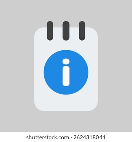 Icono digital simple que representa información, adecuado para aplicaciones de tecnología, Asistencia o servicio de asistencia.