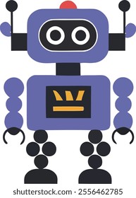 Simple Digital Robot Vector Illustration.