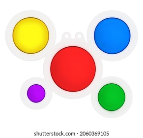 Simple juguete antiestrés 2D de color cangrejo suave.
