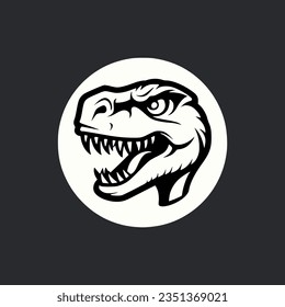 simple dinosaur kid clothing brand logo vector illustration template design