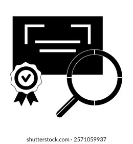 Simple Diploma and Certificate Related Vector Line Icon. Contains such Icon as Licence, Document pack, Search, Costs and more. Editable Stroke. Flat style Eps 10.