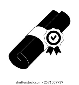 Simple Diploma and Certificate Related Vector Line Icon. Contains such Icon as Licence, Document pack, Search, Costs and more. Editable Stroke. Flat style Eps 10.