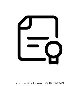 Simple Diploma icon. The icon can be used for websites, print templates, presentation templates, illustrations, etc