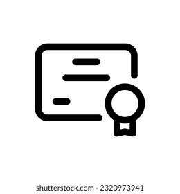 Icono de Diploma simple. El icono puede utilizarse para sitios web, plantillas de impresión, plantillas de presentación, ilustraciones, etc