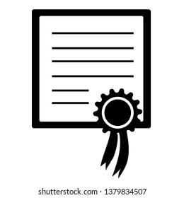 Simple diploma symbol