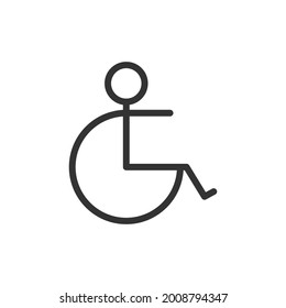 Icono de línea de deshabilitación simple. Símbolo premium con estilo de trazo. Diseño del icono de desactivación. Ilustración vectorial.