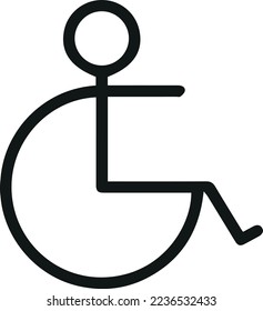 Icono de línea de deshabilitación simple. Símbolo premium con estilo de trazo. Diseño del icono de desactivación. Ilustración vectorial.