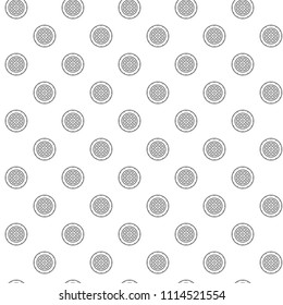 Simple disc roulette for casino games seamless pattern with various icons and symbols on white background flat vector illustration