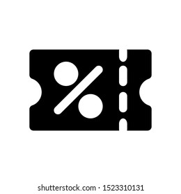 Simple discount coupon icon vector illustration