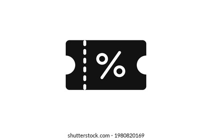 Simple discount coupon icon.  Vector illustration for graphic design, Web, UI, app.