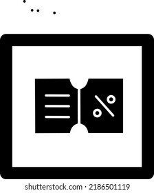 Simple discount coupon icon. Vector illustration for graphic design, Web, UI, app.