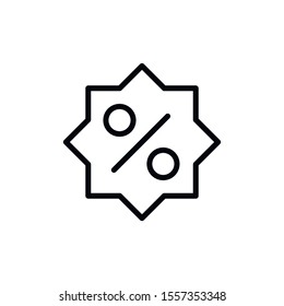 Simple discount line icon. Stroke pictogram. Vector illustration isolated on a white background. Premium quality symbol. Vector sign for mobile app and web sites.