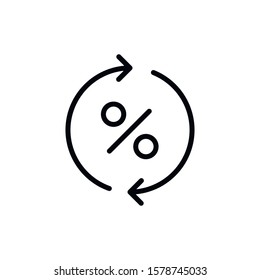 Icono de línea de descuento simple. Pictograma de trazo. Ilustración vectorial aislada en un fondo blanco. Símbolo de calidad de Premium. Signo de Vector para App móvil y Sitios web.
