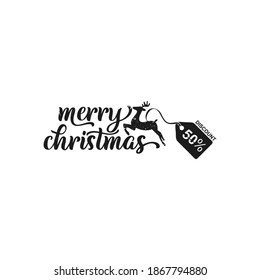 Simple discount logo design specials Christmas and New Year