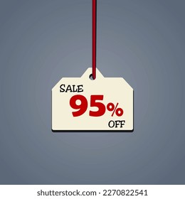 Simple discount tag. Sale vector badge template. Price off sign. Special offer symbol, vector illustration
