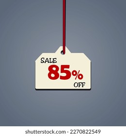 Simple discount tag. Sale vector badge template. Price off sign. Special offer symbol, vector illustration