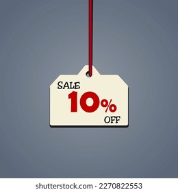 Etiqueta de descuento simple. Plantilla de placa de vector de venta. Precio de la señal. Símbolo de oferta especial, ilustración vectorial