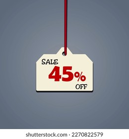 Simple discount tag. Sale vector badge template. Price off sign. Special offer symbol, vector illustration