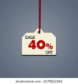 Simple discount tag. Sale vector badge template. Price off sign. Special offer symbol, vector illustration