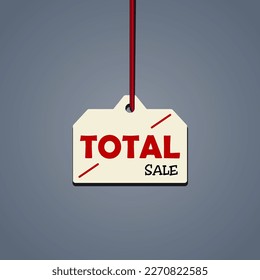 Einfache Rabattmarke. Vektor-Badge-Vorlage verkaufen. Preis des Schildes. Sonderangebot-Symbol, Vektorgrafik