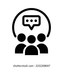 Simple discussion group icon design