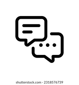 Simple Discussion icon. The icon can be used for websites, print templates, presentation templates, illustrations, etc