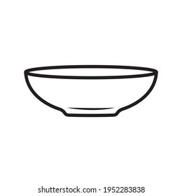 Simple Dish or Plate Vector Line Icon. Outline and filled vector sign, linear and full pictogram isolated on white. Symbol, logo illustration