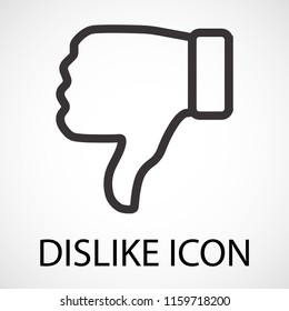 Simple dislike icon, vector, illustration, eps file