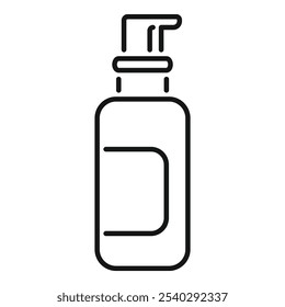 Frasco de bomba de dispensador simples contendo cosméticos, um design minimalista para produtos de beleza